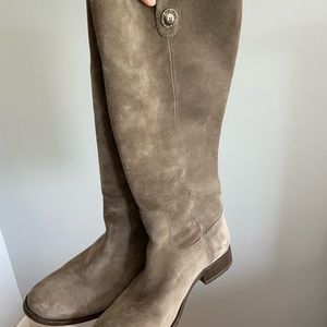 Grey Suede Frye Boots